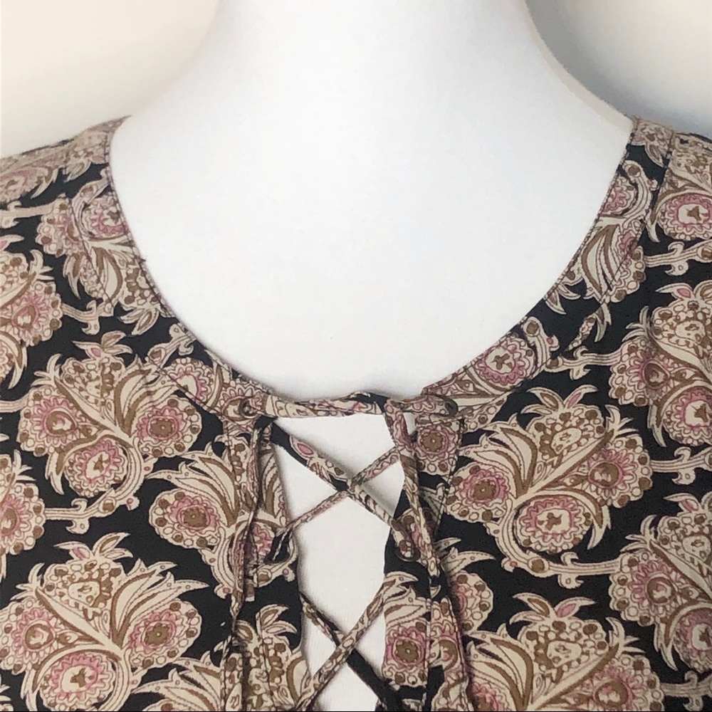 Daniel Rainn Paisley Cottagecore Babydoll Blouse - Picture 11 of 12